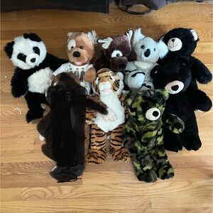 Build-A-Bear Plush Animal Collection - Black, Brown, White, Green